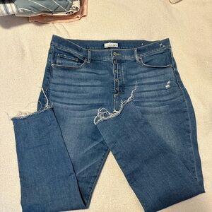 Loft jeans, size 14, blue button fly